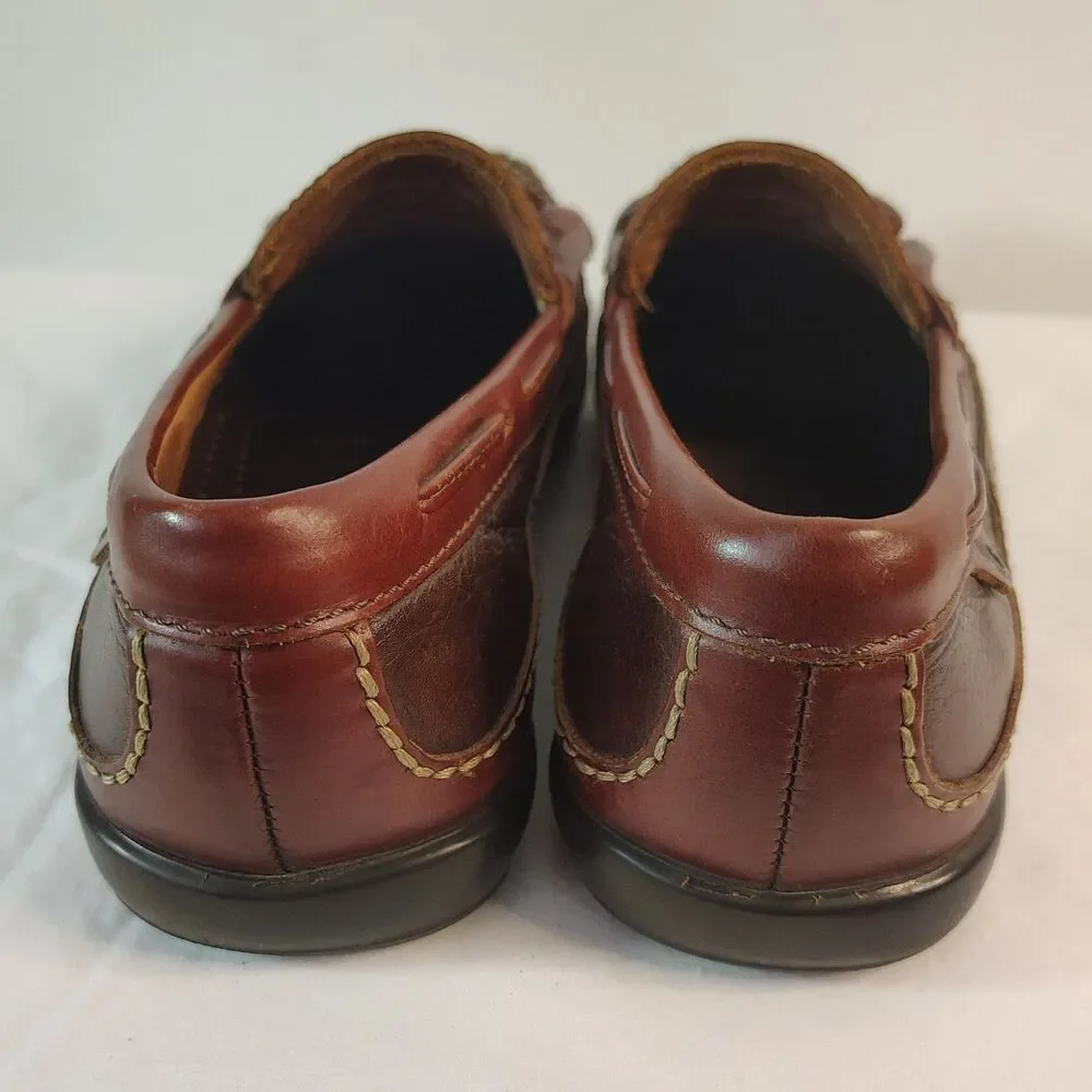 JOHNSTON & MURPHY Aragon II 2 Tone Brown Kiltie Tassel Loafers Men Sz 8M